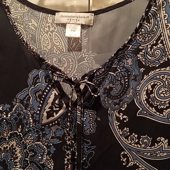 Christopher and Banks blue and white top - Picture 5 of 5